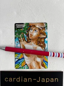 Hand Painted Altered MTG Card,forest,Anime Girl,waifu FromJapan 2026 #s07 - Image 1