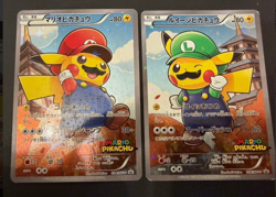 Pokemon cards: Mario Pikachu and Luigi Pikachu (2-card set) - Image 1