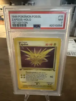 Pokemon TCG Zappos 1st Edition Fossil Holo Rare Card 15/62 Vintage - Image 1