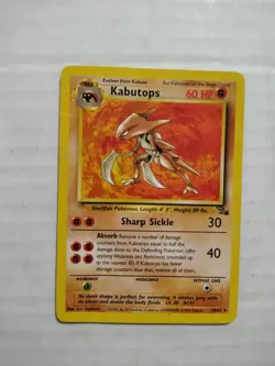 Pokemon Kabutops 24/62 Fossil Regular - WOTC - Heavy Play - Image 1