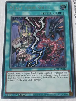 YUGIOH Stake Your Soul! MP24-EN142 Prismatic Secret Rare 1st Edition - Image 1