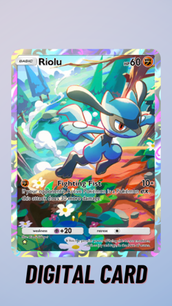 Riolu Full Art Pulsing Aura Pokemon TCG Pocket 1 Star ⭐ (English) - Image 1
