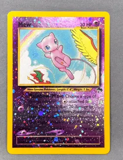 LP Reverse Holo Mew 1/18 Southern Islands Pokemon Keiko Fukuyama Prominent Swirl - Image 1