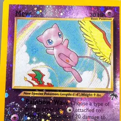 LP Reverse Holo Mew 1/18 Southern Islands Pokemon Keiko Fukuyama Prominent Swirl - Image 5