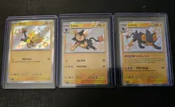 Shinx & Luxio & Luxray Shiny Holo Rare Paldean Fates NM Pokemon Baby 135 136 137 - Image 1