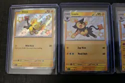 Shinx & Luxio & Luxray Shiny Holo Rare Paldean Fates NM Pokemon Baby 135 136 137 - Image 2