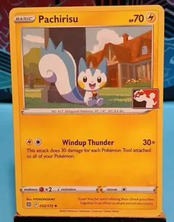 Pachirisu 052/172 Non Holo Prize Pack Series Pokemon Play! NM Condition - Image 1