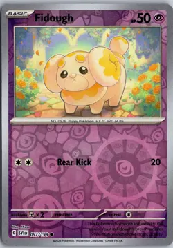 Fidough 097/198 Common Scarlet & Violet Pokemon Reverse Holo Near Mint - Image 1