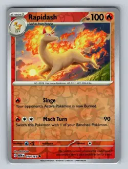 Rapidash 078/165 Uncommon 151 Pokemon Reverse Holo Near Mint - Image 1