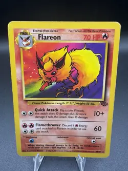 Pokemon Card Flareon 19/64 Jungle Set Non Holo Rare MP - Image 1