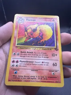 Pokemon Card Flareon 19/64 Jungle Set Non Holo Rare MP - Image 3