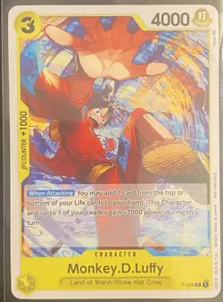 One Piece - Monkey.D.Luffy P-036 (Pre-Release Tournament) Promotion Cards Yellow - Image 1