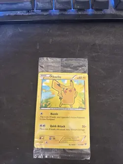 Pokemon Card Pikachu XY 42/146 Holo Movie Promo Factory Sealed Bonus Card - Image 1