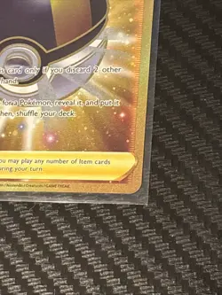 Pokemon TCG Ultra Ball 186/172 SWSH Brilliant Stars Secret Rare Gold Card - Image 3