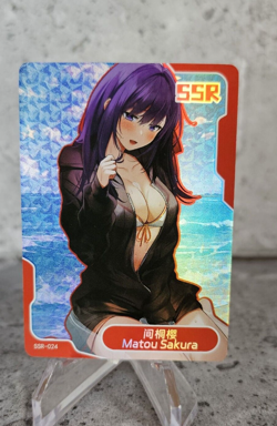 Matou Sakura Goddess Story Trading Card Waifu Field Center holo Senpai SSR - Image 1