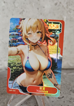 Yoimiya Goddess Story Trading Card Waifu Field Center holographic Senpai SSR - Image 1