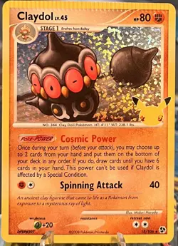 POKEMON *ERROR CRIMP MISCUT* CLAYDOL CELEBRATIONS RARE NM HOLO CARD - Image 2