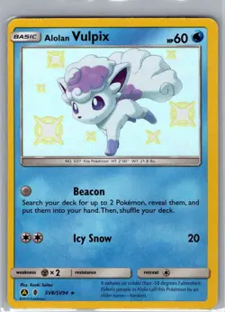 Alolan Vulpix SV8/SV94 Hidden Fates: Shiny Vault - Pokemon Card - NM - Image 1