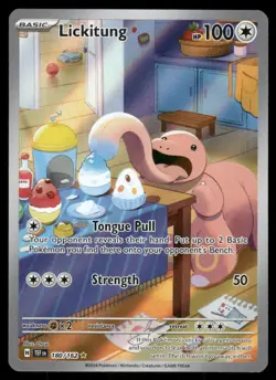 Pokemon Cards Lickitung 180/162 Temporal Forces Illustration Rare LP - Image 1