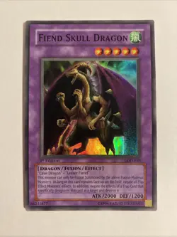 Yugioh Card Fiend Skull Dragon LOD-039 Super Rare 1st Edition NM - Image 1