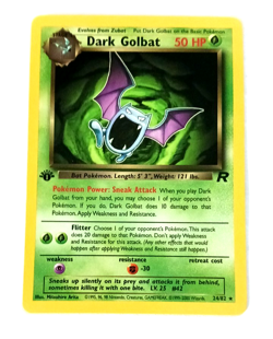 Team Rocket First Edition Dark Golbat Vintage Pokemon Card NH NM Condition - Image 3