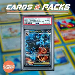 Carte Pokemon Mega-Dracaufeu X ex 125/094 Holo PSA 10 GEM MINT - Image 1