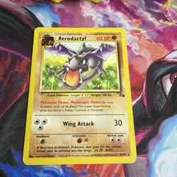 Pokemon TCG Aerodactyl 16/62 Fossil Rare Non-Holo Card WOTC 1999 LP - Image 2