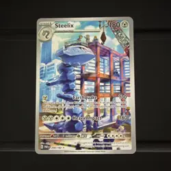 Pokemon Steelix Illustration Rare Holo Stage 1 Metal 180 HP SV04 208/182 Card - Image 1