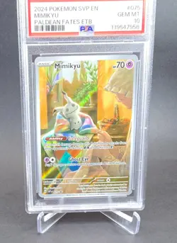 MIMIKYU 075 Pokemon SVP Paldean Fates ETB Black Star Promo PSA 10 GEM - Image 1