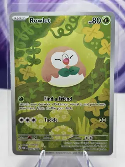 Pokemon TCG Rowlet 090/088 Illustration Rare Holo Perfect Order English NM - Image 1