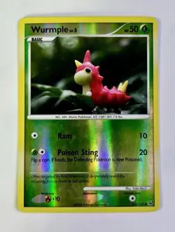 Wurmple 2009 Pokemon Platinum Reverse Holo #103/127 * Light Play - Image 1