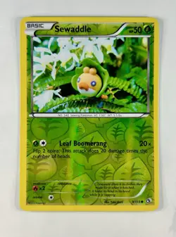 Sewaddle 2013 Pokemon Legendary Treasures Reverse Holo #9/113 * Light Play - Image 1