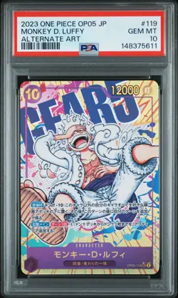 2023 ONE PIECE JAPANESE OP05-AWAKENING OF THE NEW ERA MONKEY D. LUFFY PSA 10 - Image 1