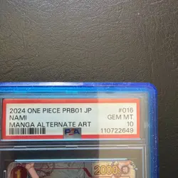 2024 One Piece PRB01 JP #016 Nami Manga Alternate Art PSA 10 GEM MINT - Image 3