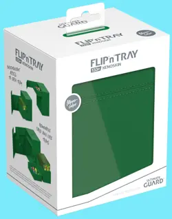 ULTIMATE GUARD FLIP n TRAY 133+ GREEN XENOSKIN MONOCOLOR DECK CASE Card Box ccg - Image 1
