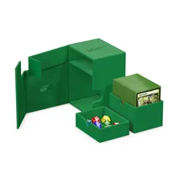 ULTIMATE GUARD FLIP n TRAY 133+ GREEN XENOSKIN MONOCOLOR DECK CASE Card Box ccg - Image 5