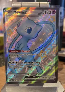Mew EX 216/091 Paldean Fates Shiny Ultra Rare NM Pokemon Card - Image 1