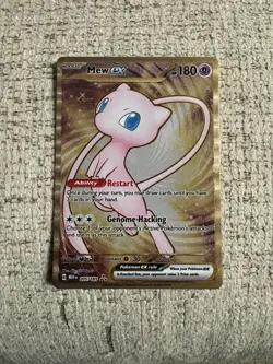 Pokemon TCG Mew EX Gold 205/165 Scarlet & Violet 151 Metal Promo Card NM Mint - Image 1