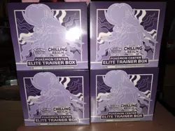 Lot Of 4 Chilling Reign Pokemon Center Exclusive Error Elite Trainer Boxes 820650809712 - Image 1