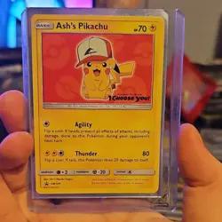 The Pokemon Company Ash's Pikachu SM109 SM Promo Regular English 70 HP Thunder - Image 1