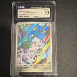 Pokemon Chatot 181/162 SV05: Temporal Forces Illustration Rare Holo CGC 10 2024 - Image 1