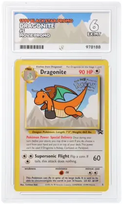 Pokemon Dragonite Black Star Promo #5 First Movie Promo WOTC - ACE 6 - Image 3