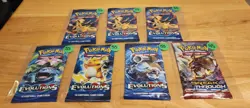 Pokemon XY Evolutions & Break Through Booster Pack - Lot Of 7 - Image 1