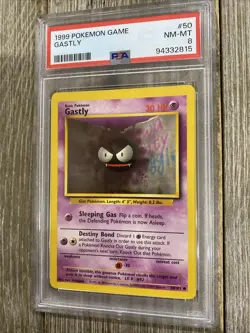 PSA 8 1999 POKEMON GAME GASTLY - Image 1