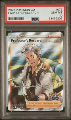 PSA 10 - Pokemon Go - Professor's Research - 078/078 - Full Art Ultra Rare - Image 1