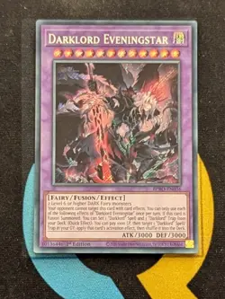 BPRO-EN036 Darklord Eveningstar Secret Rare 1st Edition YuGiOh - Image 1