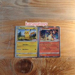 Pokemon Card Charizard and Pikachu Indomaret Stamped Promo Indonesia - Image 1