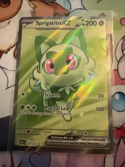 Pokemon Sprigatito EX Ultra Rare Full Art Holo Card 251/217 ASC Grass Type 200HP - Image 1