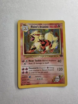 2000 Pokemon Gym Challenge Holographic Blaine's Arcanine card 1/132 - Image 2