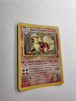 2000 Pokemon Gym Challenge Holographic Blaine's Arcanine card 1/132 - Image 3